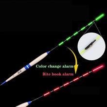 Load image into Gallery viewer, Smart Fishing Float Bite Alarm Fish Bite Bait LED Light Color Change Automatic Night Electronic Changing Buoy Strike Intelligent